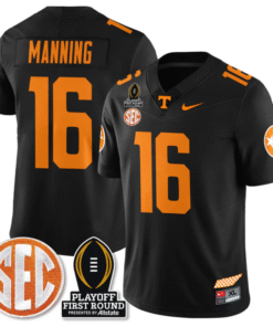Peyton Manning Jersey #16 Tennessee Vols Playoff First Round Patch Stitched Football