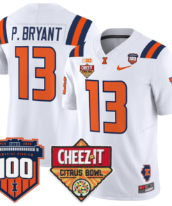 Alternative view of Pat Bryant Jersey #13 Illinois Fighting 2025 Cheez-It Citrus Bowl Stitched Football