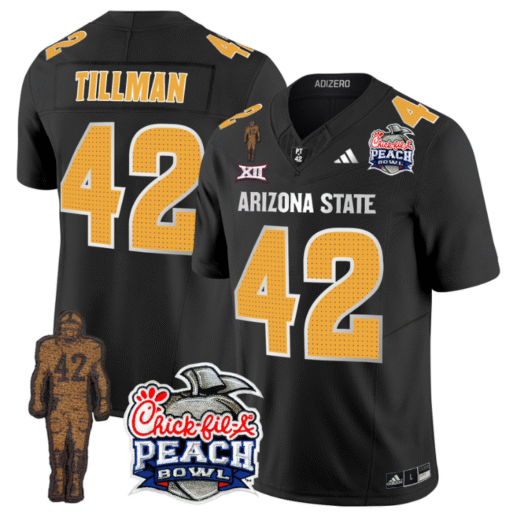 Pat Tillman Jersey #42 Arizona State Peach Bowl Patch Stitched Football - Image 6