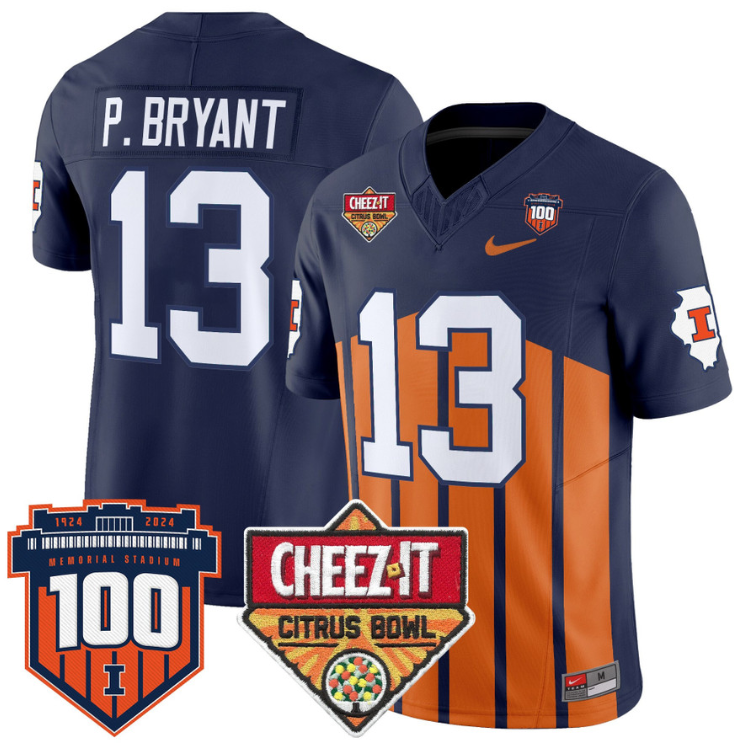 Pat Bryant Jersey #13 Illinois Fighting 2025 Cheez-It Citrus Bowl Stitched Football 3 Pat Bryant Jersey #13 Illinois Fighting 2025 Cheez-It Citrus Bowl Stitched Football - Image 3
