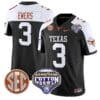 Quinn Ewers Jersey #3 Texas Longhorns Cotton Bowl Patch Stitched Football