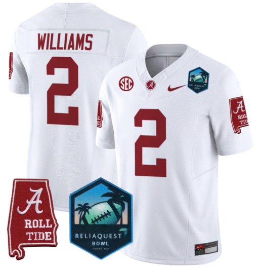 Ryan Williams Jersey #2 Alabama Crimson Tide 2025 ReliaQuest Bowl Stitched Football - Image 6