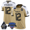 Roger Staubach Jersey #12 Navy Midshipmen 2025 Armed Forces Bowl Stitched Football