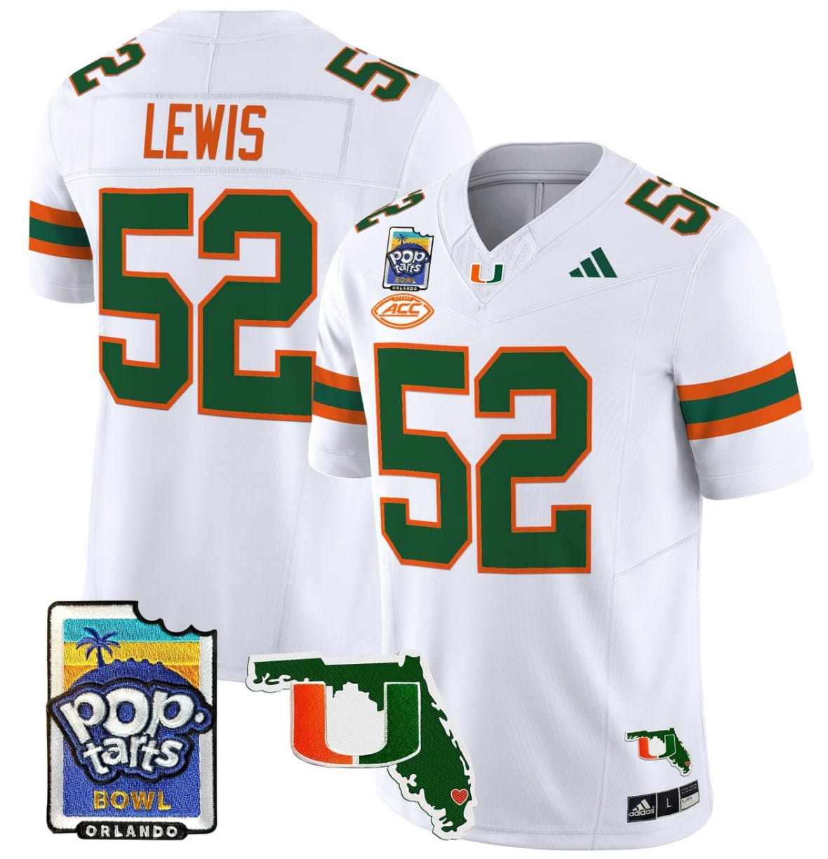 Ray Lewis Jersey #52 Miami Hurricanes 2025 PopTarts Bowl Patch Stitched Football 6 Ray Lewis Jersey #52 Miami Hurricanes 2025 PopTarts Bowl Patch Stitched Football - Image 6