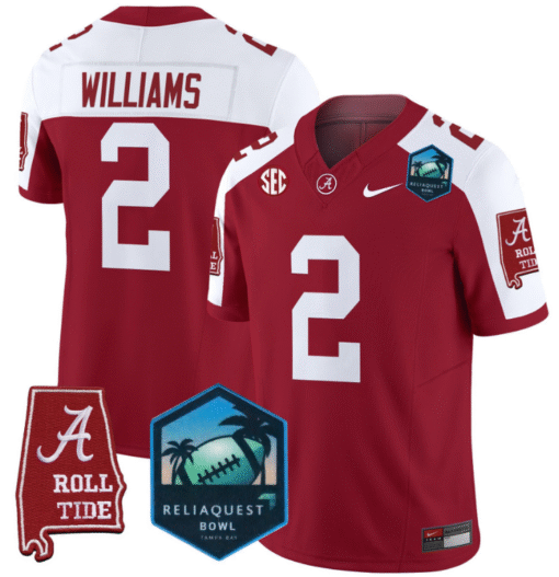 Ryan Williams Jersey #2 Alabama Crimson Tide 2025 ReliaQuest Bowl Stitched Football - Image 4