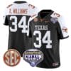 Ricky Williams Jersey #34 Texas Longhorns Cotton Bowl Patch Stitched Football