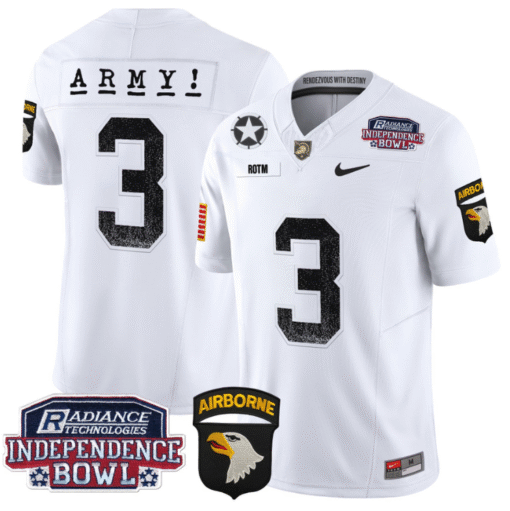 Rotm Jersey #3 Army Black Knights Independence Bowl Patch Stitched Football - Image 2