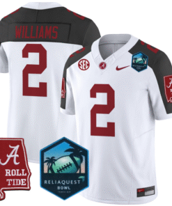 Alternative view of Ryan Williams Jersey #2 Alabama Crimson Tide 2025 ReliaQuest Bowl Stitched Football