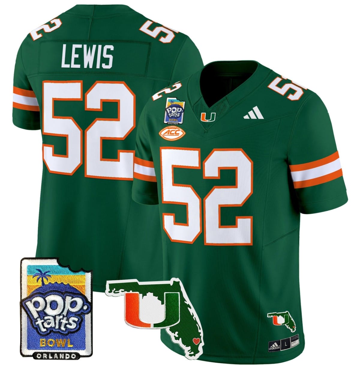 Ray Lewis Jersey #52 Miami Hurricanes 2025 PopTarts Bowl Patch Stitched Football 5 Ray Lewis Jersey #52 Miami Hurricanes 2025 PopTarts Bowl Patch Stitched Football - Image 5