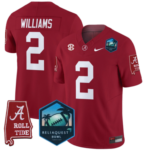Ryan Williams Jersey #2 Alabama Crimson Tide 2025 ReliaQuest Bowl Stitched Football - Image 3