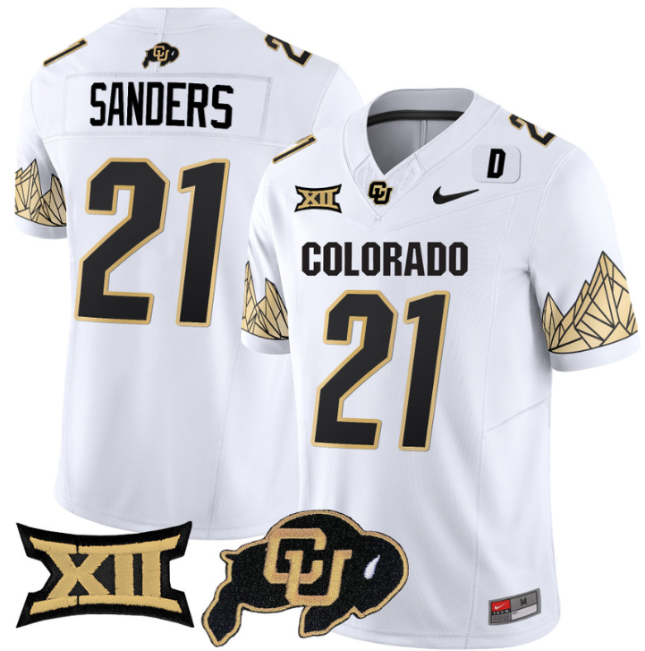 Shilo Sanders Jersey #21 Colorado Buffaloes Vapor Limited Stitched Football 2 Shilo Sanders Jersey #21 Colorado Buffaloes Vapor Limited Stitched Football - Image 2