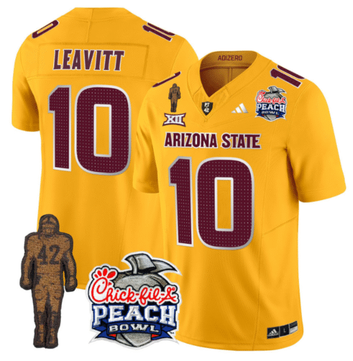 Sam Leavitt Jersey #10 Arizona State Peach Bowl Patch Stitched Football - Image 8