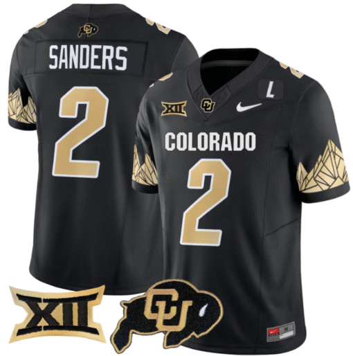 Shedeur Sanders Jersey #2 Colorado Buffaloes Vapor Limited Stitched Football