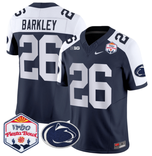Saquon Barkley Jersey #26 Penn State 2024 Fiesta Bowl Patch Stitched Football - Image 4
