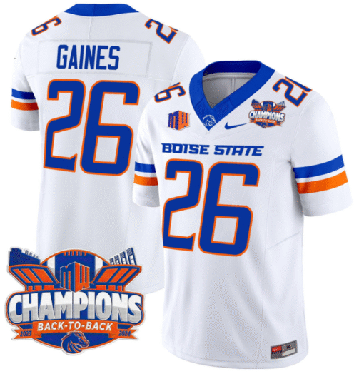 Sire Gaines Jersey #26 Boise State Broncos Back To Back Champions Stitched Football - Image 2