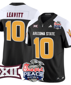 Sam Leavitt Jersey #10 Arizona State Sun Devils 2025 Peach Bowl Stitched Football
