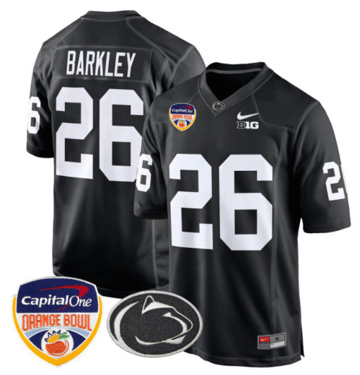 Saquon Barkley Jersey #26 Custom Penn State Orange Bowl Patch Stitched Football - Image 4