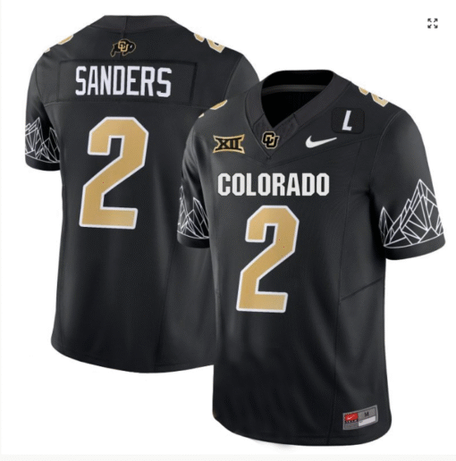 Shadeur Sanders Jersey #2 Colorado Buffaloes College Stitched Football - Image 3