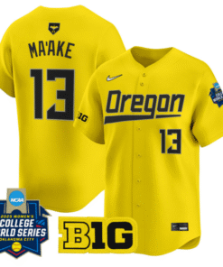 Alternative view of Stefini Ma'ake Jersey #13 Oregon Ducks Softball 2025 World Series Stitched Baseball