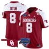 Taylor Tatum Jersey #8 Oklahoma Sooners 2025 Armed Forces Bowl Patch Stitched Football
