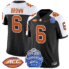 Tyler Brown Jersey #6 Clemson Tigers 2024 ACC Championship Patch Stitched Football