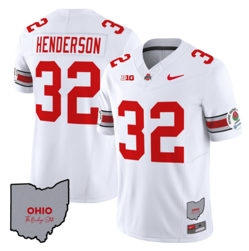 Treveyon Henderson Jersey #32 Ohio State Rose Bowl Stitched Football - Image 2