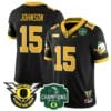 Tez Johnson Jersey #15 Oregon Ducks 2024 Big Ten Champions Stitched Football