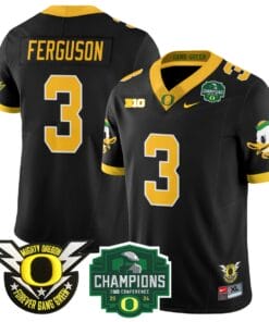 Terrance Ferguson Jersey #3 Oregon Ducks 2024 Big Ten Champions Stitched Football