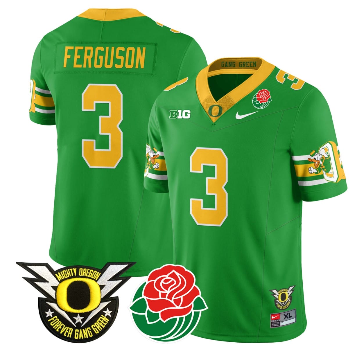 Terrance Ferguson Jersey #3 Oregon Ducks 2024 Mighty Rose Bowl Patch Stitched Football 8 Terrance Ferguson Jersey #3 Oregon Ducks 2024 Mighty Rose Bowl Patch Stitched Football - Image 8