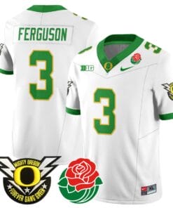 Terrance Ferguson Jersey #3 Oregon Ducks 2024 Mighty Rose Bowl Patch Stitched Football 22 TGN8WQK