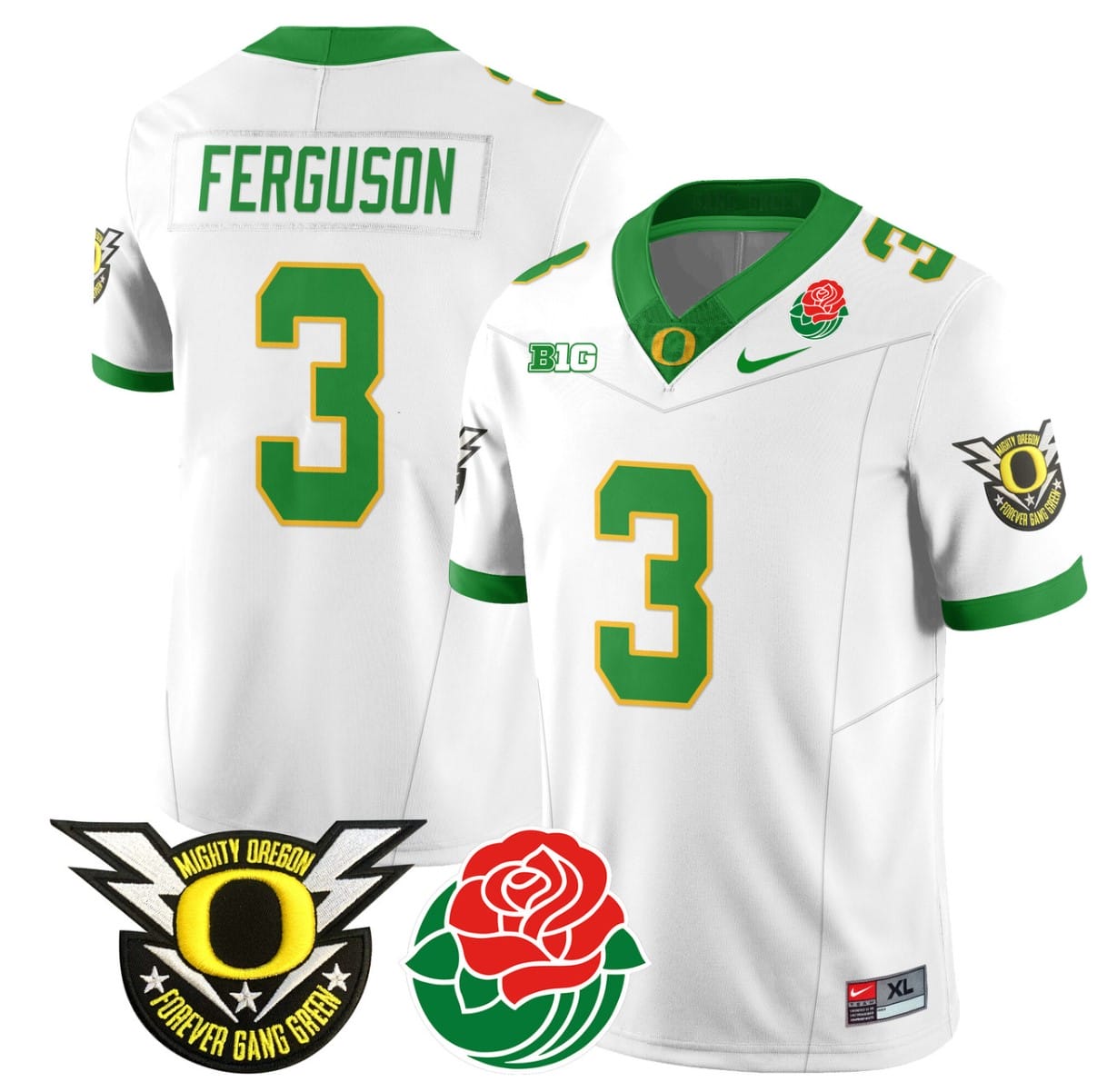 Terrance Ferguson Jersey #3 Oregon Ducks 2024 Mighty Rose Bowl Patch Stitched Football 11 Terrance Ferguson Jersey #3 Oregon Ducks 2024 Mighty Rose Bowl Patch Stitched Football - Image 11