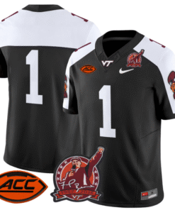 The Team Jersey #1 Virginia Tech Hokies Coach Frank Beamer Stitched Football
