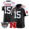 Tommie Frazier Jersey #15 Nebraska Cornhuskers 2025 Pinstripe Bowl Stitched Football