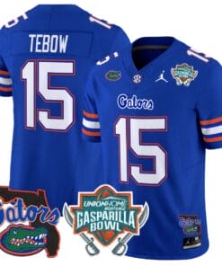 Alternative view of Tim Tebow Jersey #15 Florida Gators 2025 Gasparilla Bowl Patch Stitched Football