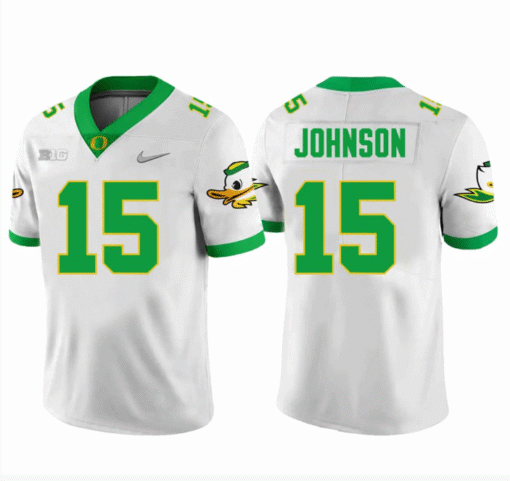 Tez Johnson Jersey #15 Oregon Ducks Stitched Football - Image 2