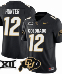 Travis Hunter Jersey 12 Colorado Buffaloes College Football Black Home Alternative
