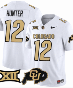 Travis Hunter Jersey 12 Colorado Buffaloes College Football White Home Alternative