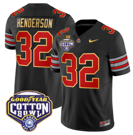 Treveyon Henderson Jersey #32 Ohio State 'Heritage Stripe' Cotton Bowl Stitched Football