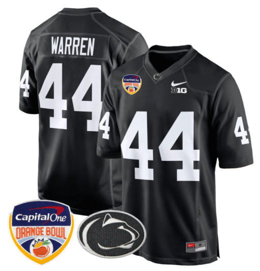 Tyler Warren Jersey #44 Custom Penn State Orange Bowl Patch Stitched Football - Image 5