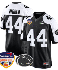 Tyler Warren Jersey #44 Custom Penn State Orange Bowl Patch Stitched Football