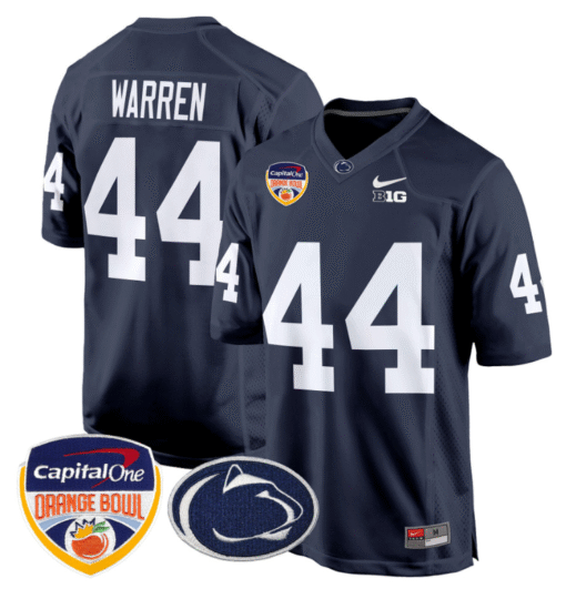 Tyler Warren Jersey #44 Custom Penn State Orange Bowl Patch Stitched Football - Image 3