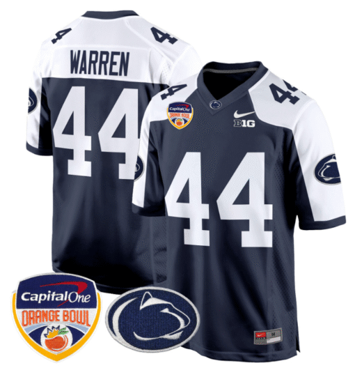 Tyler Warren Jersey #44 Custom Penn State Orange Bowl Patch Stitched Football - Image 4