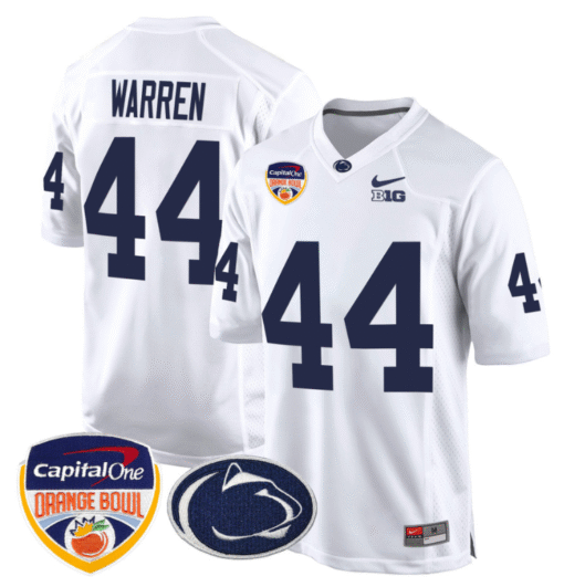 Tyler Warren Jersey #44 Custom Penn State Orange Bowl Patch Stitched Football - Image 2