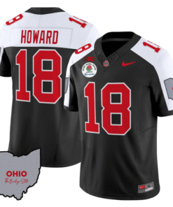 Will Howard Jersey #18 Ohio State Rose Bowl Patch Stitched Football