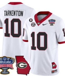 Alternative view of Fran Tarkenton Jersey #10 Georgia Bulldogs 2025 Sugar Bowl Patch Vapor Limited Stitched Football