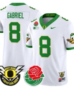 Alternative view of Dillon Gabriel Jersey #8 Oregon Ducks 2025 Rose Bowl Game Patch Vapor Stitched Football