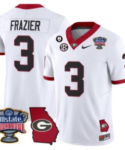 Alternative view of Nate Frazier Jersey #3 Georgia Bulldogs 2025 Sugar Bowl Patch Vapor Alternate Stitched Football