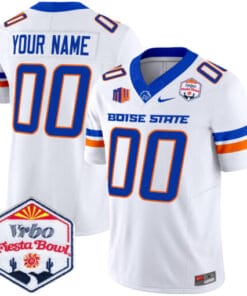 Alternative view of Custom Boise State Broncos Jersey 2025 Fiesta Bowl Patch Vapor Stitched Football