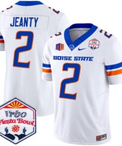 Alternative view of Ashton Jeanty Jersey #2 Boise State Broncos 2025 Fiesta Bowl Patch Stitched Football