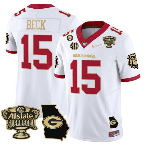 Carson Beck Jersey #15 Georgia Bulldogs 2025 Sugar Bowl Patch Vapor Limited Stitched Football 7 Carson Beck Jersey #15 Georgia Bulldogs 2025 Sugar Bowl Patch Vapor Limited Stitched Football - Image 7